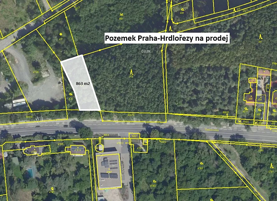 Prodej pozemku 863 m²